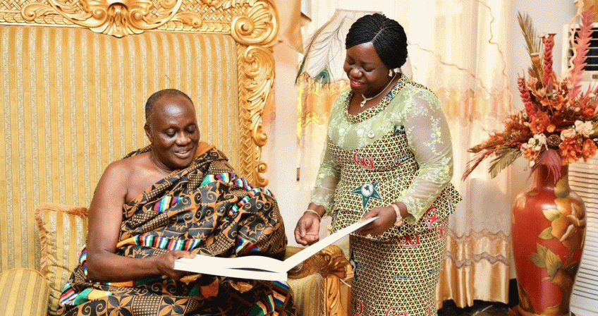 Perpetual Ofori Ampofo Presented with prestigious Book of Nana Otuo Sirboe II